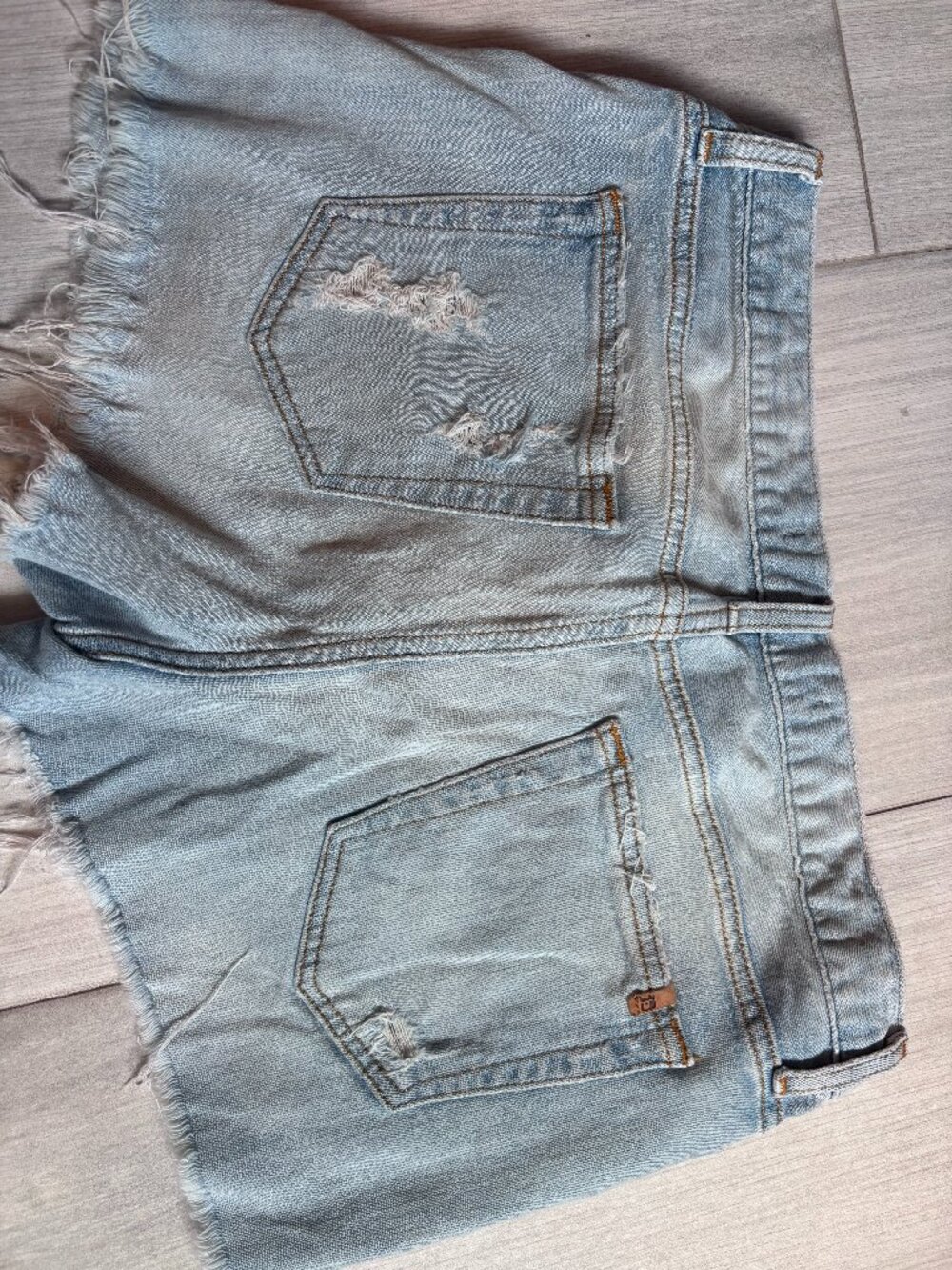 Joe's jeans denim short ripped light blue